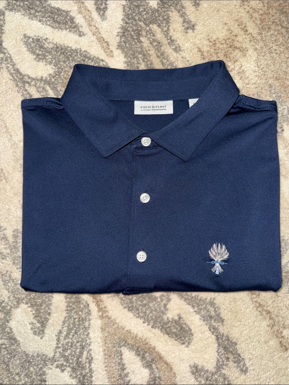 Field & Flint Navy Polo Golf Shirt L